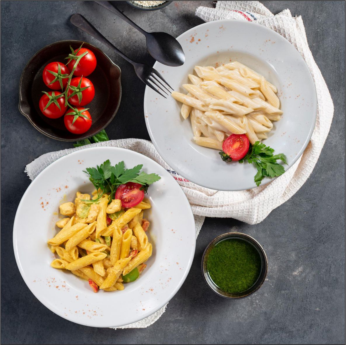 PESTO SOSLU TAVUKLU PENNE